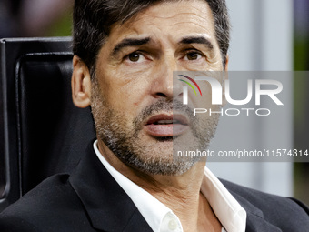 Paulo Fonseca plays during the Serie A match between AC Milan and Venezia FC at Stadio Giuseppe Meazza in Milano, Italy, on September 14, 20...