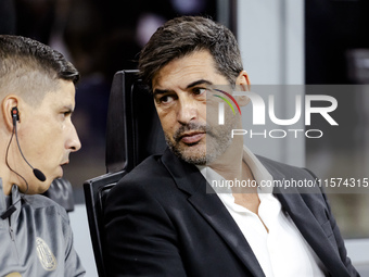 Paulo Fonseca plays during the Serie A match between AC Milan and Venezia FC at Stadio Giuseppe Meazza in Milano, Italy, on September 14, 20...