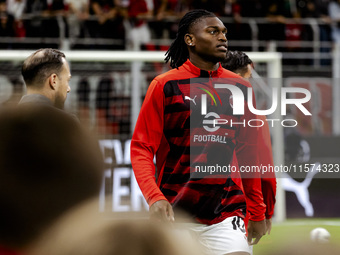 Rafael Leao plays during the Serie A match between AC Milan and Venezia FC in Milano, Italy, on September 14, 2024, at Stadio Giuseppe Meazz...