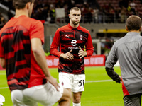 Strahinja Pavlovic is in action during the Serie A match between AC Milan and Venezia FC in Milano, Italy, on September 14, 2024, at Stadio...