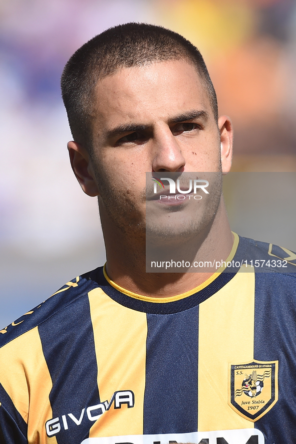 Davide Buglio of SS Juve Stabia during the Serie B match between SS Juve Stabia and Palermo FC at Stadio Romeo Menti Castellammare Di Stabia...