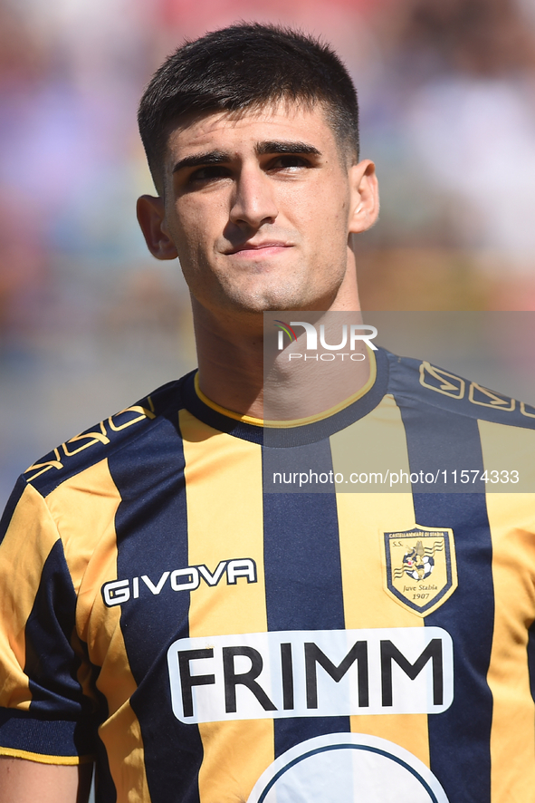 Rocchetti Yuri of SS Juve Stabia during the Serie B match between SS Juve Stabia and Palermo FC at Stadio Romeo Menti Castellammare Di Stabi...