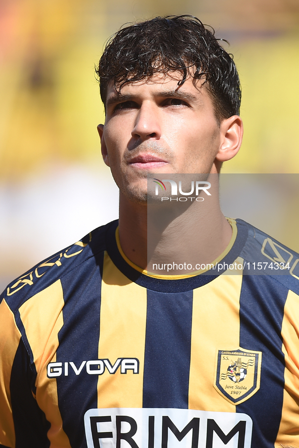 Matteo Baldi of SS Juve Stabia during the Serie B match between SS Juve Stabia and Palermo FC at Stadio Romeo Menti Castellammare Di Stabia...