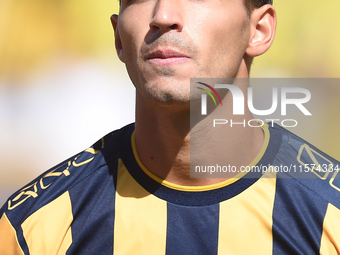 Matteo Baldi of SS Juve Stabia during the Serie B match between SS Juve Stabia and Palermo FC at Stadio Romeo Menti Castellammare Di Stabia...