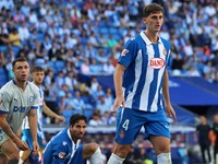 Marash Kumbulla plays during the match between RCD Espanyol and Deportivo Alaves, corresponding to week 5 of LaLiga EA Sports, at the RCDE S...