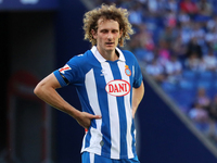 Alex Kral plays during the match between RCD Espanyol and Deportivo Alaves, corresponding to week 5 of LaLiga EA Sports, at the RCDE Stadium...