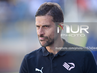 Alessio Dionisi Head Coach of Palermo FC during the Serie B match between SS Juve Stabia and Palermo FC at Stadio Romeo Menti Castellammare...