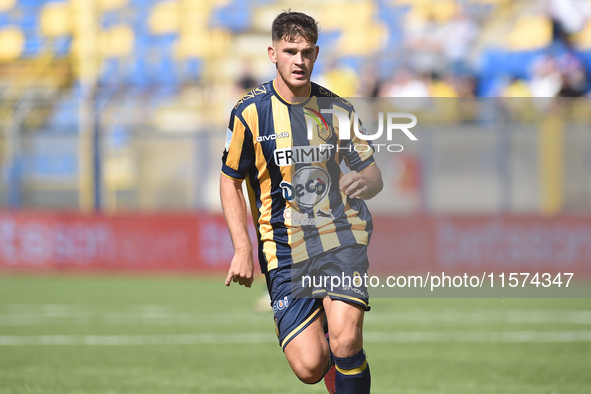 Andrea Adorante of SS Juve Stabia during the Serie B match between SS Juve Stabia and Palermo FC at Stadio Romeo Menti Castellammare Di Stab...