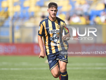 Andrea Adorante of SS Juve Stabia during the Serie B match between SS Juve Stabia and Palermo FC at Stadio Romeo Menti Castellammare Di Stab...