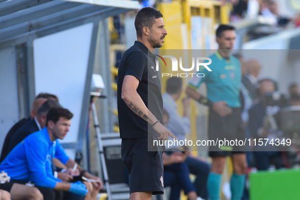 Alessio Dionisi Head Coach of Palermo FC during the Serie B match between SS Juve Stabia and Palermo FC at Stadio Romeo Menti Castellammare...