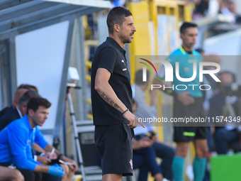 Alessio Dionisi Head Coach of Palermo FC during the Serie B match between SS Juve Stabia and Palermo FC at Stadio Romeo Menti Castellammare...