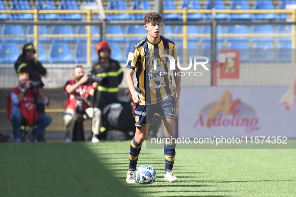 Matteo Baldi of SS Juve Stabia during the Serie B match between SS Juve Stabia and Palermo FC at Stadio Romeo Menti Castellammare Di Stabia...