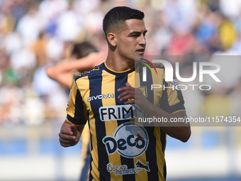 Nicola Mosti of SS Juve Stabia during the Serie B match between SS Juve Stabia and Palermo FC at Stadio Romeo Menti Castellammare Di Stabia...