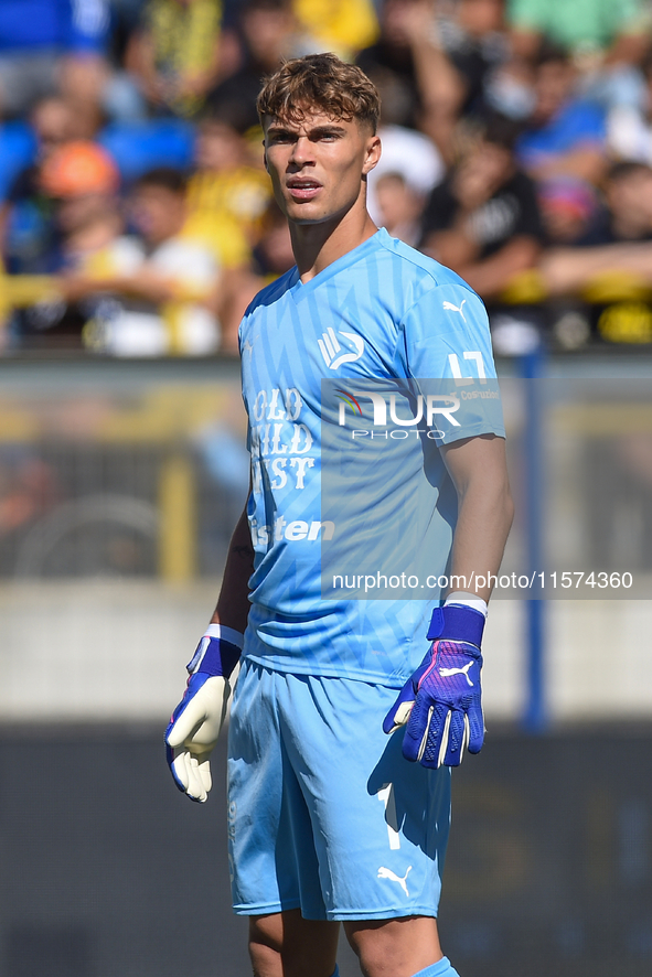 Sebastiano Desplanches of Palermo FC during the Serie B match between SS Juve Stabia and Palermo FC at Stadio Romeo Menti Castellammare Di S...