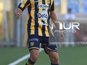 Matteo Baldi of SS Juve Stabia during the Serie B match between SS Juve Stabia and Palermo FC at Stadio Romeo Menti Castellammare Di Stabia...