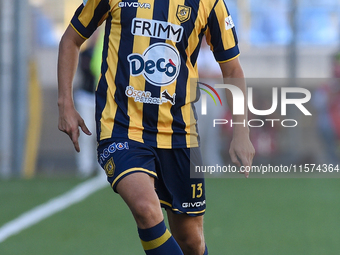 Matteo Baldi of SS Juve Stabia during the Serie B match between SS Juve Stabia and Palermo FC at Stadio Romeo Menti Castellammare Di Stabia...