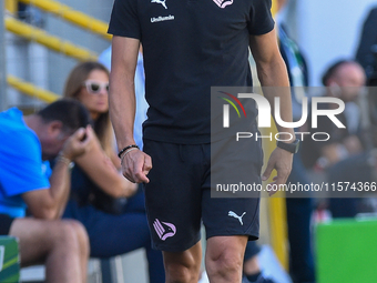 Alessio Dionisi Head Coach of Palermo FC during the Serie B match between SS Juve Stabia and Palermo FC at Stadio Romeo Menti Castellammare...