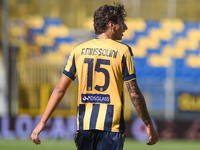 Romano Floriani Mussolini of SS Juve Stabia during the Serie B match between SS Juve Stabia and Palermo FC at Stadio Romeo Menti Castellamma...