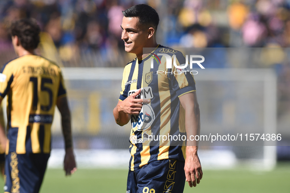 Nicola Mosti of SS Juve Stabia during the Serie B match between SS Juve Stabia and Palermo FC at Stadio Romeo Menti Castellammare Di Stabia...