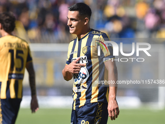 Nicola Mosti of SS Juve Stabia during the Serie B match between SS Juve Stabia and Palermo FC at Stadio Romeo Menti Castellammare Di Stabia...