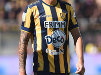 Romano Floriani Mussolini of SS Juve Stabia during the Serie B match between SS Juve Stabia and Palermo FC at Stadio Romeo Menti Castellamma...