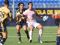 Filippo Ranocchia of Palermo FC competes for the ball with Giuseppe Leone of SS Juve Stabia during the Serie B match between SS Juve Stabia...