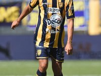 Giuseppe Leone of SS Juve Stabia during the Serie B match between SS Juve Stabia and Palermo FC at Stadio Romeo Menti Castellammare Di Stabi...