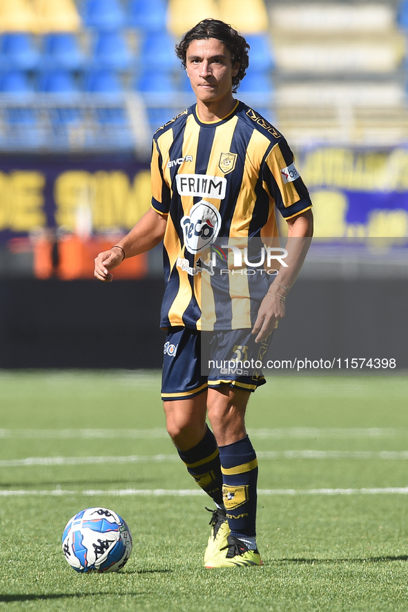 Giuseppe Leone of SS Juve Stabia during the Serie B match between SS Juve Stabia and Palermo FC at Stadio Romeo Menti Castellammare Di Stabi...