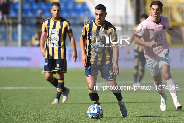 Nicola Mosti of SS Juve Stabia during the Serie B match between SS Juve Stabia and Palermo FC at Stadio Romeo Menti Castellammare Di Stabia...