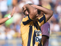 Andrea Adorante of SS Juve Stabia looks dejected during the Serie B match between SS Juve Stabia and Palermo FC at Stadio Romeo Menti Castel...