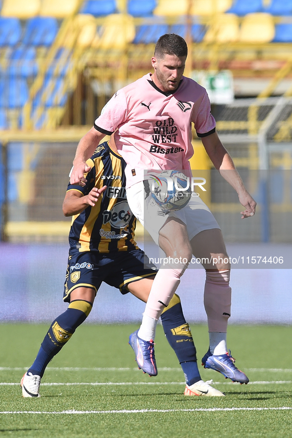 Thomas Henry of Palermo FC during the Serie B match between SS Juve Stabia and Palermo FC at Stadio Romeo Menti Castellammare Di Stabia Ital...