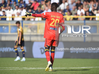 Demba Thiam of SS Juve Stabia during the Serie B match between SS Juve Stabia and Palermo FC at Stadio Romeo Menti Castellammare Di Stabia I...