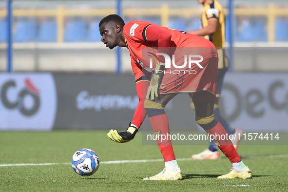 Demba Thiam of SS Juve Stabia during the Serie B match between SS Juve Stabia and Palermo FC at Stadio Romeo Menti Castellammare Di Stabia I...