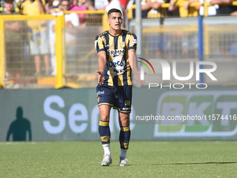 Nicola Mosti of SS Juve Stabia during the Serie B match between SS Juve Stabia and Palermo FC at Stadio Romeo Menti Castellammare Di Stabia...