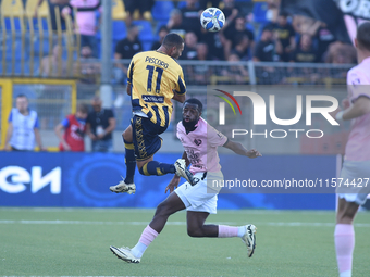 Kevin Piscopo of SS Juve Stabia during the Serie B match between SS Juve Stabia and Palermo FC at Stadio Romeo Menti Castellammare Di Stabia...