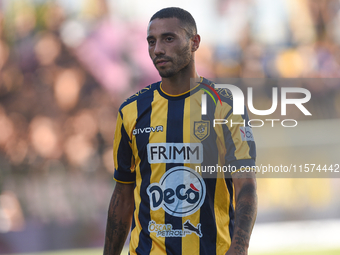 Kevin Piscopo of SS Juve Stabia during the Serie B match between SS Juve Stabia and Palermo FC at Stadio Romeo Menti Castellammare Di Stabia...