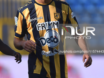 Leonardo Candellone of SS Juve Stabia during the Serie B match between SS Juve Stabia and Palermo FC at Stadio Romeo Menti Castellammare Di...