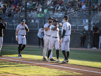 The Oakland Ballers (1) beat the Yolo High Wheelers (0) in game 2 (round 1) of the Pioneer Baseball League's playoffs in Oakland, Calif., on...