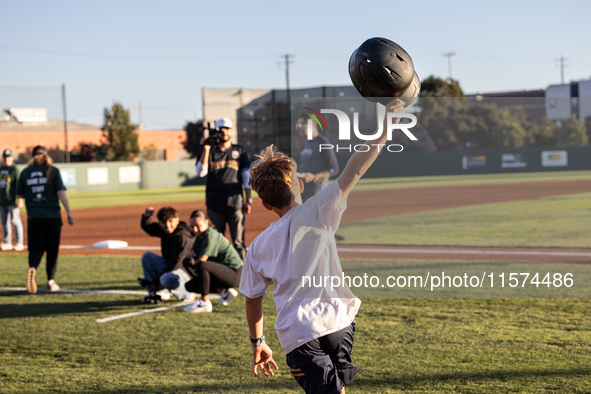 The Oakland Ballers (1) beat the Yolo High Wheelers (0) in game 2 (round 1) of the Pioneer Baseball League's playoffs in Oakland, Calif., on...