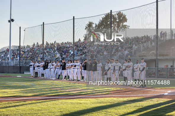 The Oakland Ballers (1) beat the Yolo High Wheelers (0) in game 2 (round 1) of the Pioneer Baseball League's playoffs in Oakland, Calif., on...