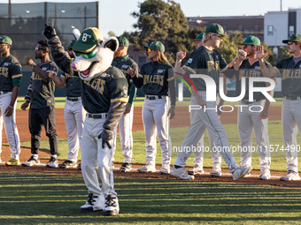 The Oakland Ballers (1) beat the Yolo High Wheelers (0) in game 2 (round 1) of the Pioneer Baseball League's playoffs in Oakland, Calif., on...