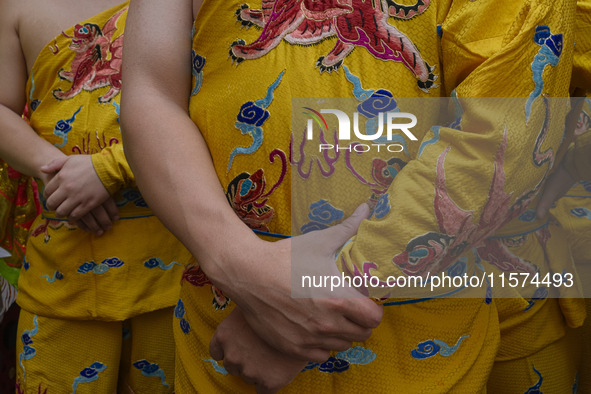 Members of the Chinese community in Sao Paulo, Brazil, gather in the city center to celebrate the Mid-Autumn Festival, an important cultural...