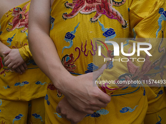 Members of the Chinese community in Sao Paulo, Brazil, gather in the city center to celebrate the Mid-Autumn Festival, an important cultural...