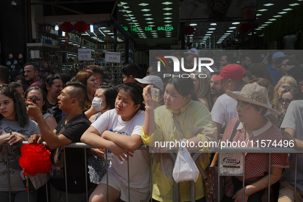 Members of the Chinese community in Sao Paulo, Brazil, gather in the city center to celebrate the Mid-Autumn Festival, an important cultural...