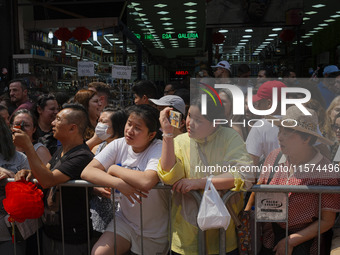 Members of the Chinese community in Sao Paulo, Brazil, gather in the city center to celebrate the Mid-Autumn Festival, an important cultural...