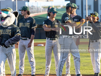 The Oakland Ballers (1) beat the Yolo High Wheelers (0) in game 2 (round 1) of the Pioneer Baseball League's playoffs in Oakland, Calif., on...