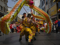 Members of the Chinese community in Sao Paulo, Brazil, gather in the city center to celebrate the Mid-Autumn Festival, an important cultural...