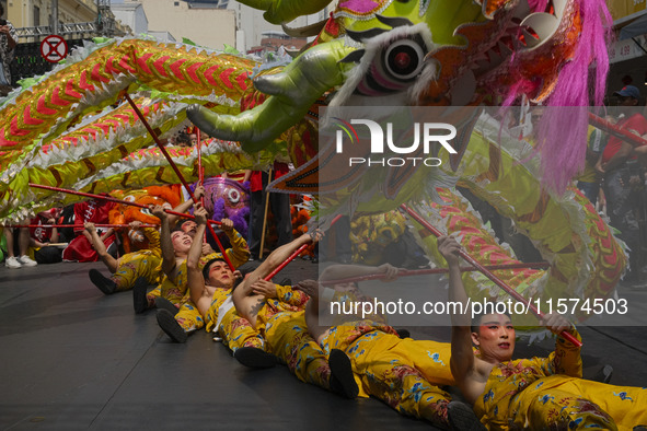 Members of the Chinese community in Sao Paulo, Brazil, gather in the city center to celebrate the Mid-Autumn Festival, an important cultural...