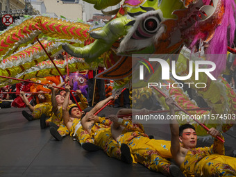 Members of the Chinese community in Sao Paulo, Brazil, gather in the city center to celebrate the Mid-Autumn Festival, an important cultural...