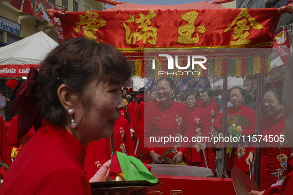 Members of the Chinese community in Sao Paulo, Brazil, gather in the city center to celebrate the Mid-Autumn Festival, an important cultural...